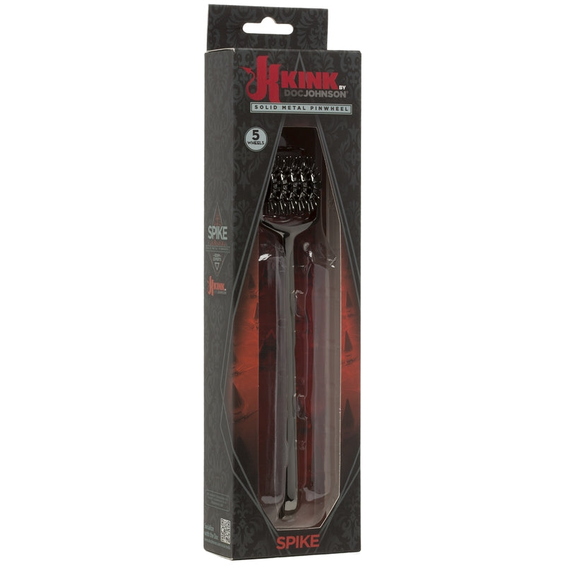5 prong silver Pinwheel with handle for sensory Kink play in dark packaging 5 prong silver Pinwheel with handle for sensory Kink play in dark packaging