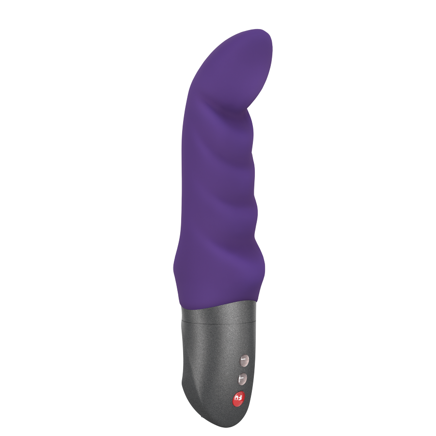 Curved Purple vibrator with soft silicone, and a great handle with buttons - for internal use and Gspot stimulation Curved Purple vibrator with soft silicone, and a great handle with buttons - for internal use and Gspot stimulation