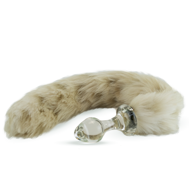 Faux Fur Snow Leopard Tail