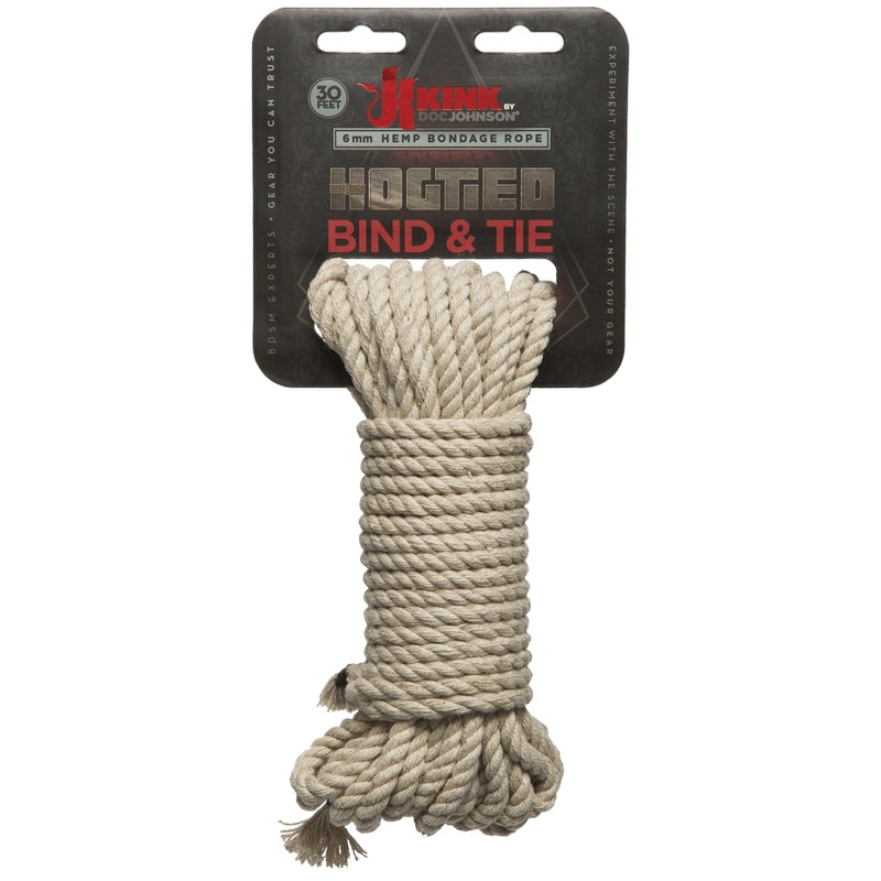 Tied Hemp rope for Kink Play with Packaging 30 FT Label