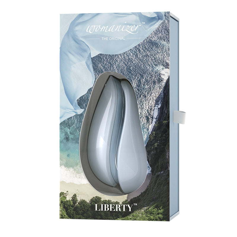 Liberty Clitoral External Vibrator | Womanizer | Sensuale.ca POWDER BLUE